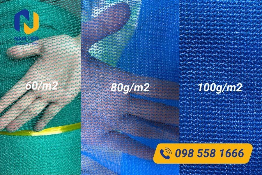 Định lượng lưới bao che 60g - 80g -100g