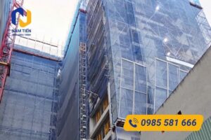 Giá lưới chắn bụi công trình màu xanh dương mới nhất