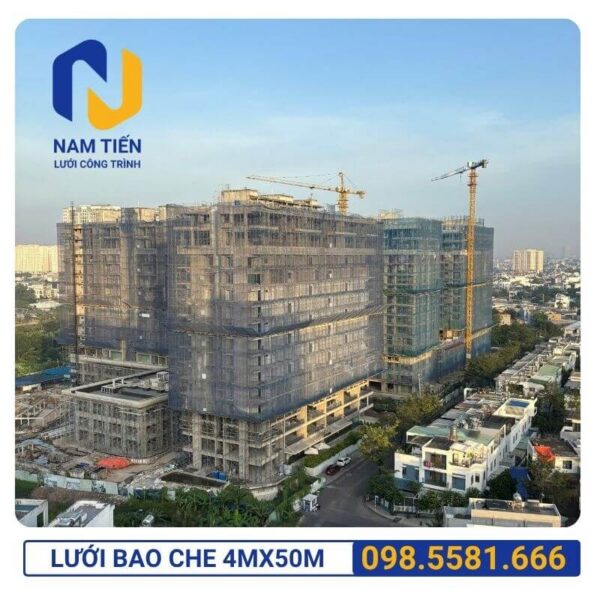 Giá lưới chống bụi công trình khổ 4m