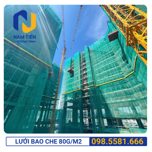 Lưới bao che công trình 80g/m2