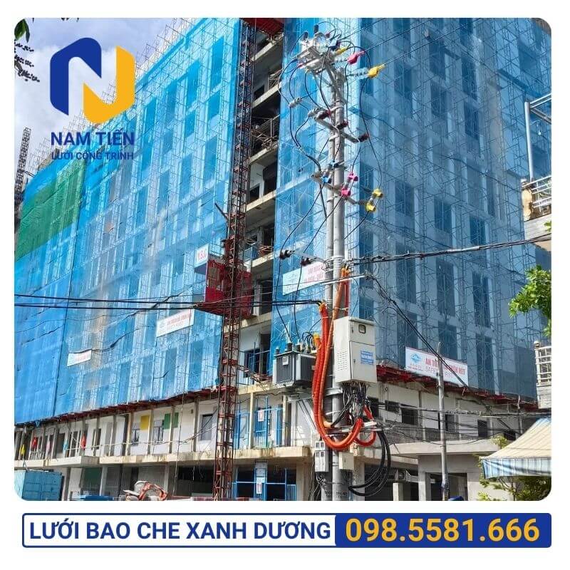 Lưới bao che màu xanh dương